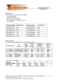DOT MATRIX DISPLAY FYM-20881Xx-Xx Features: ・50.70