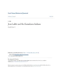 Jean Lafitte and the Karankawa Indians David B