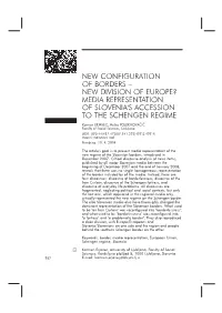 New Configuration of Borders – New Division Of