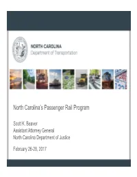 North Carolina's Passenger Rail Program