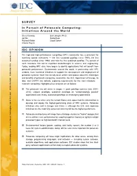 SURVEY in Pursuit of Petascale Computing