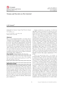 Trauma and Narrative in the Uninvited