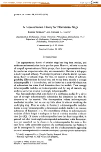 A Representation Theory for Noetherian Rings