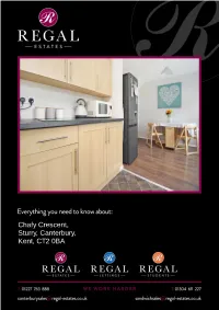 Chafy Crescent, Sturry, Canterbury, Kent, CT2 0BA LOCATION Contents