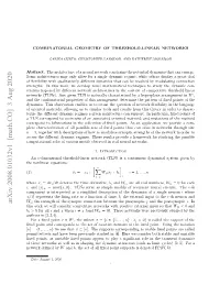 Combinatorial Geometry of Threshold-Linear Networks