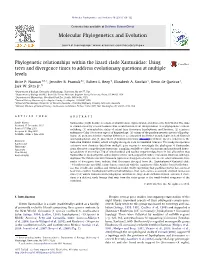 Phylogenetic Relationships Within the Lizard Clade Xantusiidae: Using Trees and Divergence Times to Address Evolutionary Questions at Multiple Levels ⇑ Brice P