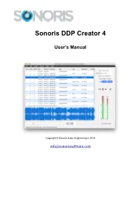 Sonoris DDP Creator 4