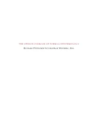 The Open Handbook of Formal Epistemology