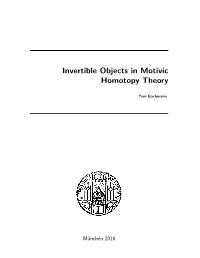 Invertible Objects in Motivic Homotopy Theory