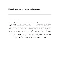 Modal Logic NL for Common Language