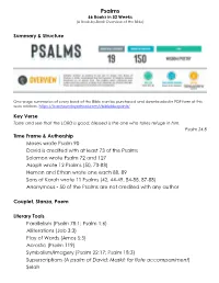 Psalms 66 Books in 52 Weeks (A Book-By-Book Overview of the Bible)