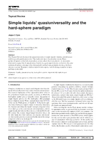 Simple Liquids' Quasiuniversality and the Hard-Sphere Paradigm