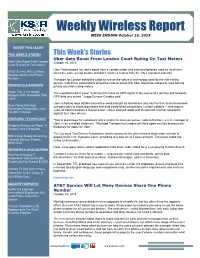 Weekly Wireless Report WEEK ENDING October 16, 2015