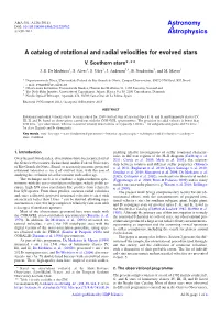 A Catalog of Rotational and Radial Velocities for Evolved Stars V