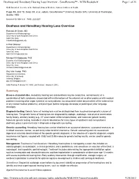 Deafness and Hereditary Hearing Loss Overview - Genereviews™ - NCBI Bookshelf Page 1 of 25