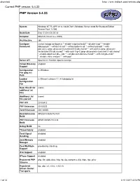 PHP Version 5.4.33