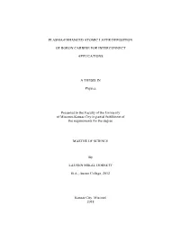 Plasma-Enhanced Atomic Layer Deposition of Boron Carbide For