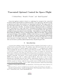 Unscented Optimal Control for Space Flight