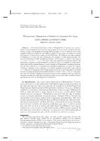 Wittgenstein's Elimination of Identity for Quantifier-Free Logic