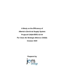 A Study on the Efficiency of Alberta's Electrical Supply System Project