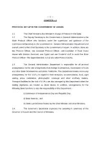 Chapter :- 1 Protocol Set-Up in the Government of Assam