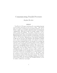 Communicating Parallel Processes