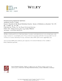 Deconstructing Statistical Questions Author(S): David J