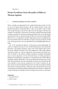 Divine Providence from Alexander of Hales to Thomas Aquinas