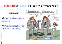 GAUCHE & DROITE Quelles Différences