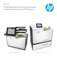 HP Pagewide Enterprise Color 556 Printer Series HP Pagewide Enterprise Color MFP 586 Series