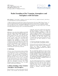 Radio Sounding of the Venusian Atmosphere and Ionosphere with Envision