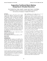 Supporting Traditional Music-Making: Designing for Situated Discretion