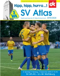 SV Atlas Stadionzeitung Des SV Atlas Delmenhorst 2019/2020
