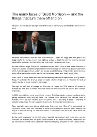 The Many Faces of Scott Morrison — and the Things That Turn Them Off and On