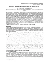 Moksha in Hinduism: Realizing Meaning and Purpose of Life Dr