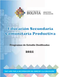 Programas De Estudio Dosificados