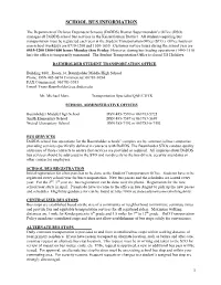 School Bus Information