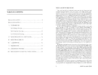 TABLE of CONTENTS Libraries (ACRL), Which Is One of Several Divisions of the American Li- Brary Association (ALA)