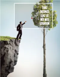 Toxic Trespass: Lead Us Not Into Litigation