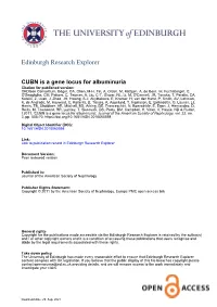 CUBN Is a Gene Locus for Albuminuria