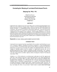 Evaluating the Warping of Laminated Particleboard Panels