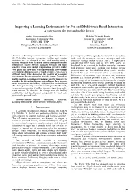 Improving E-Learning Environments for Pen and Multi-Touch Based Interaction a Study Case on Blog Tools and Mobile Devices
