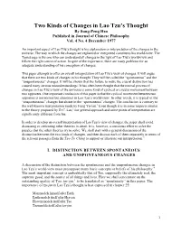 Two Kinds of Changes in Lao Tzu's Thought