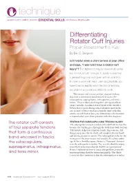 View of How to Differentiate Each Injury