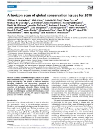 A Horizon Scan of Global Conservation Issues for 2010