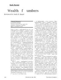 A Wealth of Numbers Reviewed by Andy R