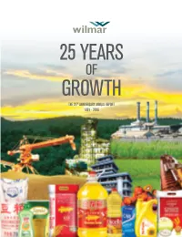 Annual Report 2016 in January 2016, We Entered Into Joint Ventures with Wilmar and ADM in November 2016