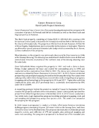 Canarc Resource Corp. Hard Cash Project Summary