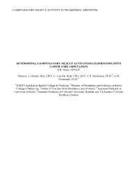 Compensatory Muscle Activity in Transtibial Sprinters Determining Compensatory Muscle Activations in Sprinters with Lower Limb A