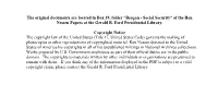 Social Security” of the Ron Nessen Papers at the Gerald R